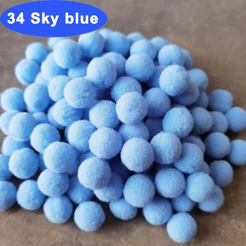 30-300Pcs Soft Pom Poms Fluffy Balls Pompon Mixed 40Colors Pompom Fur Ball for Kids DIY Craft Wedding Decor 8/10/15/20/25/30m
