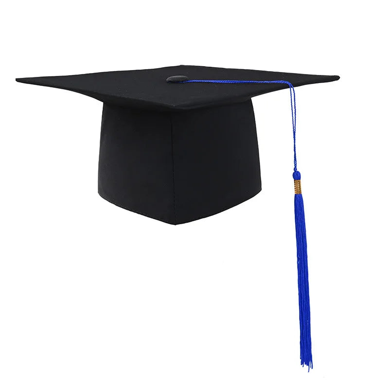 2025 Graduation Hat Black Adult Bachelor Caps with Tassels University Master Congratulation Graduation Party Decoration Suppl