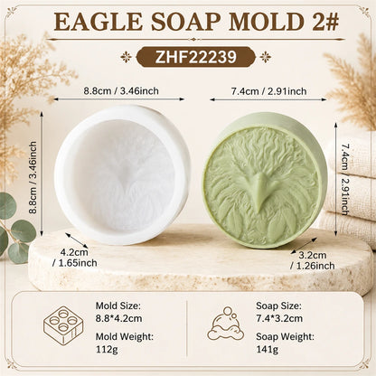 3D Eagles Head Silicone Soap Mold Embossed Eagles Pattern Handmade Soap Making Mold DIY Candle Making Resin Casting Craft Mol