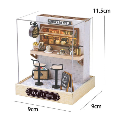 Mini Doll House DIY Small House Kit Handmade 3D Puzzle Assembly Model Building Room Bedroom Decoration Wooden Craft BirthdayG