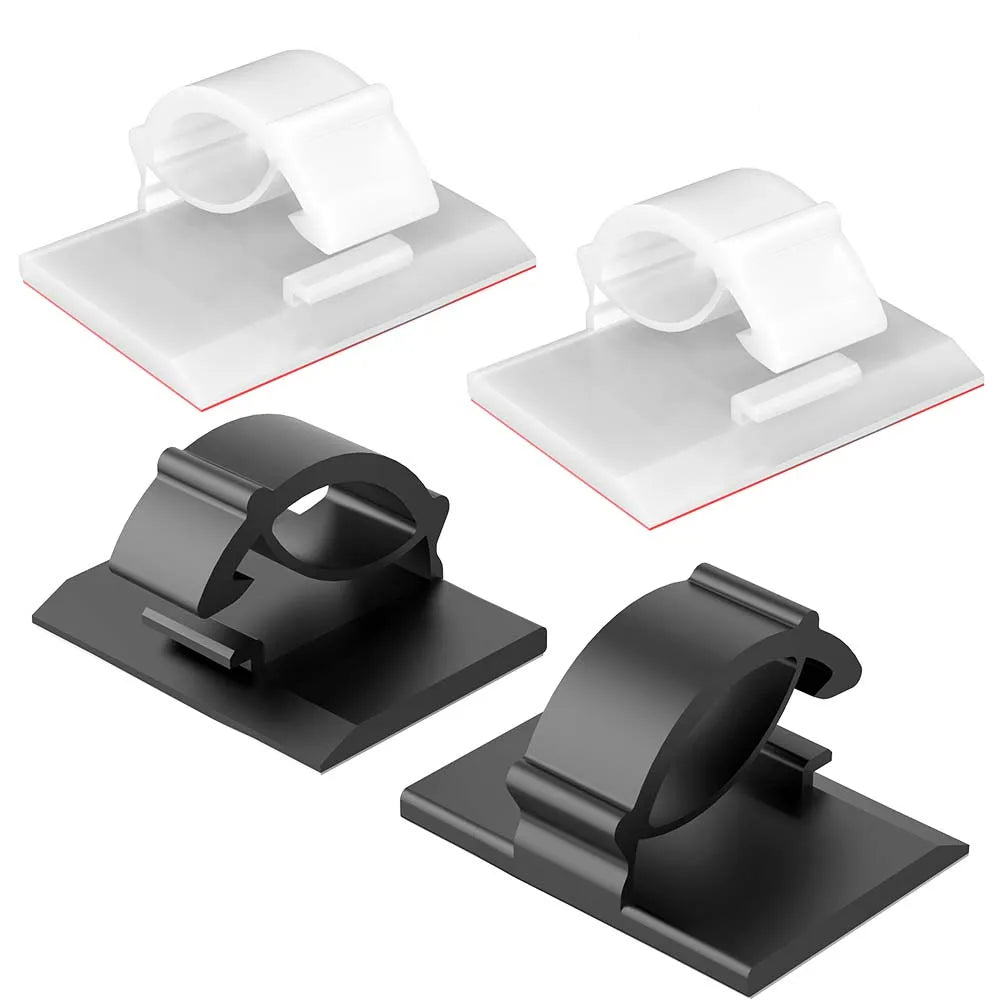 30pcs Cable Organizer Clips Cord Holder Desktop Workstation Wire Manager USB Charging Data Line Bobbin Winder Cable Managemen