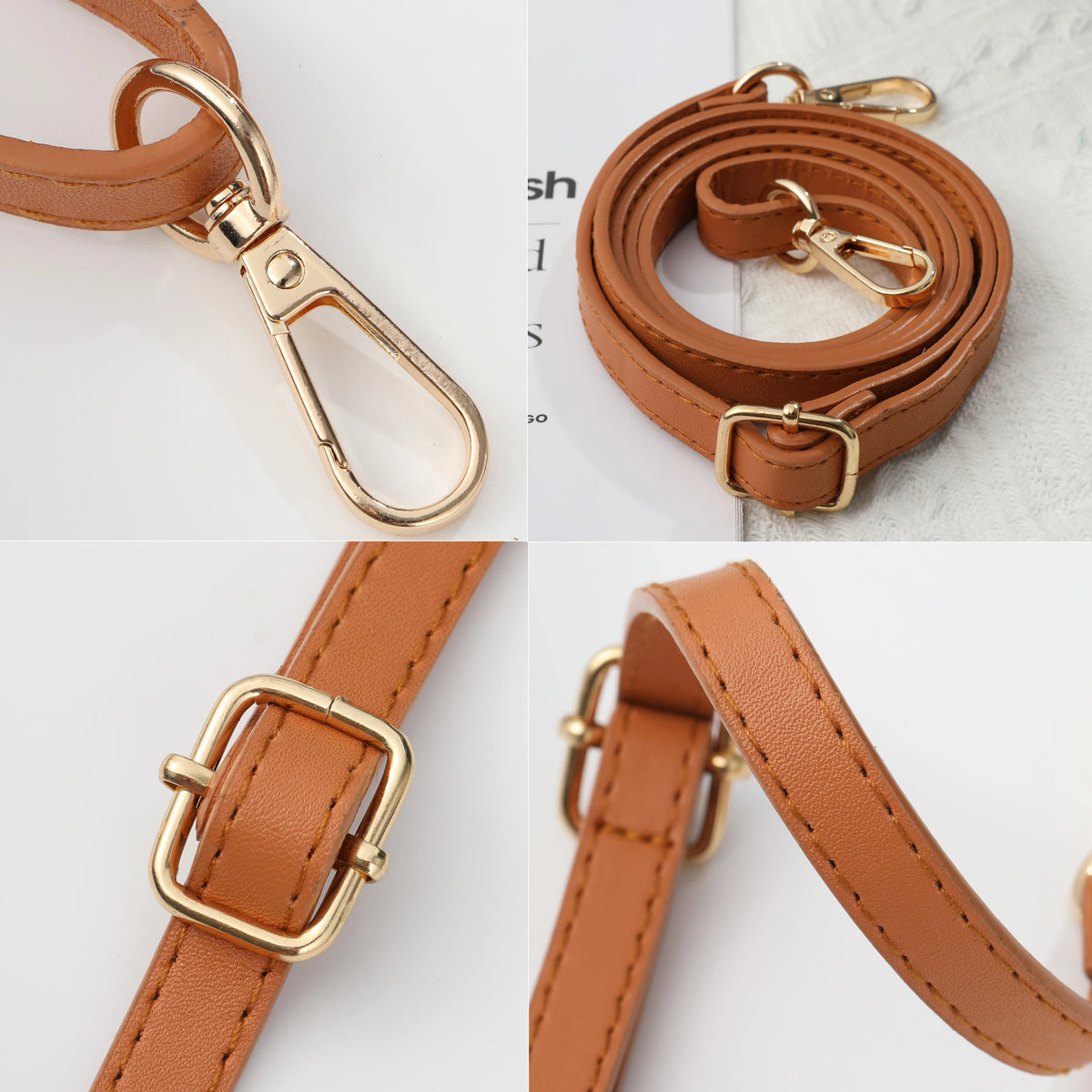 125CM Long PU Leather Bag Strap Accessories for handbags 1.2CM Wide Shoulder Bag Strap For crossbody Replacement Strap For Ba