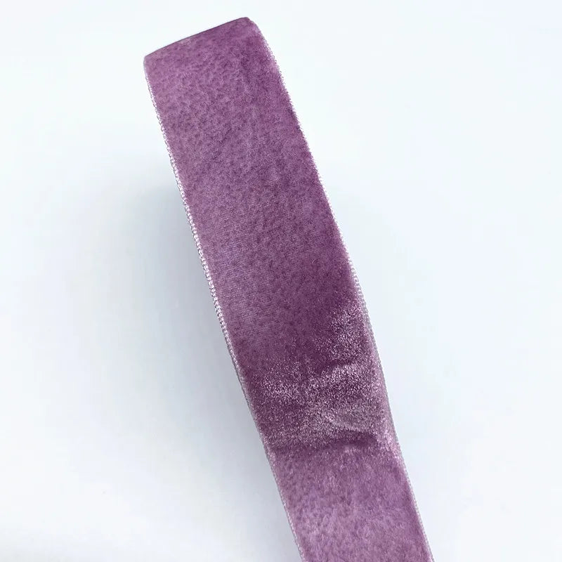 New 6-38mm Colour Single Face Line Velvet Ribbon for Bowknot Christmas Ribbon Party Decorations - 18 / 25mm (5Yards )