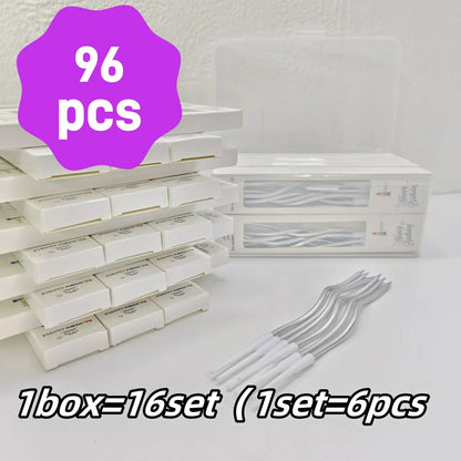 12/48pcs/1case Birthday Candles Spiral Cake Candles Long Thin Cake Candles For Wedding Party And Cake Decoration - 1boxSilver