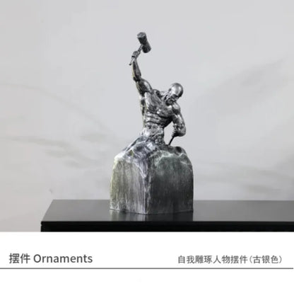 Modern Art Figure Sculptures, Home Decor, Living Room, Carving, Inspiring Soft Decoration, Self Sculpting Figure Sculptures