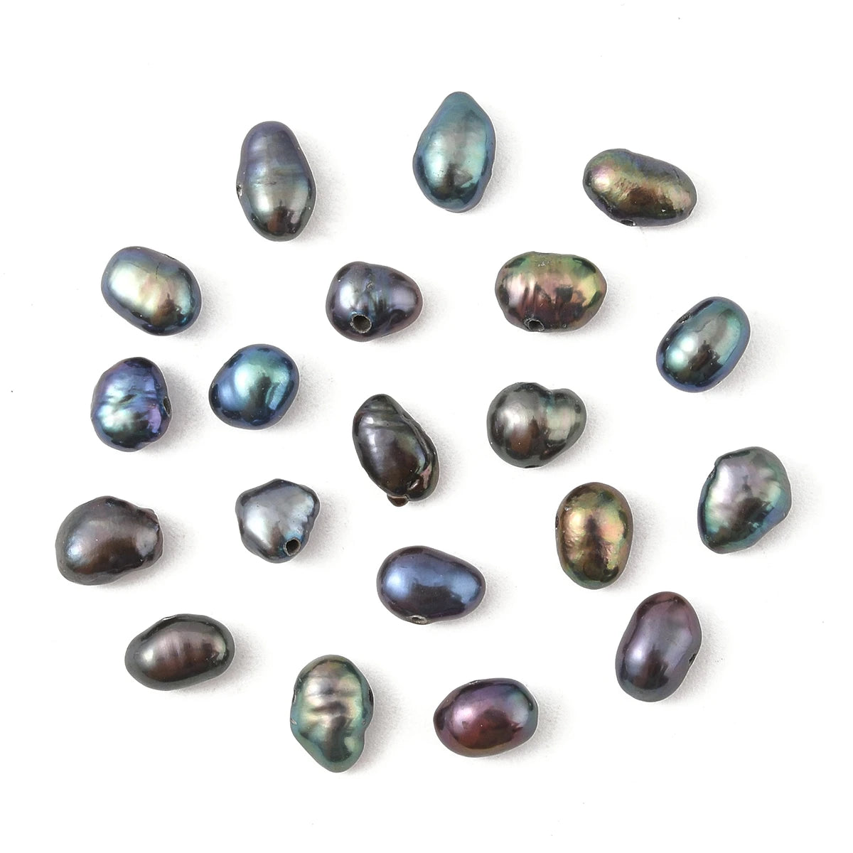 10Pcs Natural Cultured Freshwater Pearl Beads, Baroque Keshi Pearl Beads for Earring Necklace DIY Jewelry Making