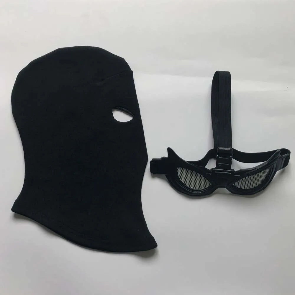 Superhero Peter Parker Spider Mask Cosplay Stealth Suit Black Helmet Halloween Masquerade Party Costume Props