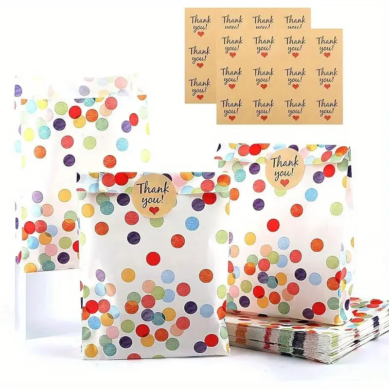 20/40 Pieces Bohemian Birthday Party Favor Bags with Seal Sticker - Party Birthday, Wedding, Camping Party Use, Decoration Su