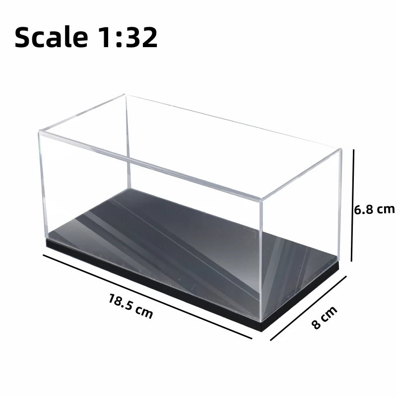 Scale 1/64 1/43 1/32 1/24 1/18 Clear Acrylic Display Box Case for Car Model Dust Cover Pre Made Box Diecast Professional Stor