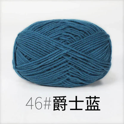 50g 4ply Milk Cotton Knitting Wool Yarn Needlework Dyed Lanas For Crochet Craft Sweater Hat Dolls Sewing Knitting Tools - 46