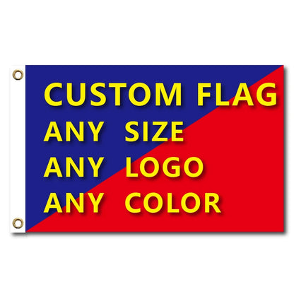 Graphic Custom Printed Flag Polyester Shaft Cover Brass Grommets Free Design Outdoor Advertising Banner Decoration Party Spor