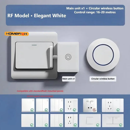 Wireless Control Light Switch Off Tool Automatic Button Pusher Intelligent USB Rechargeable Lazy Remote Control Switch - Roun