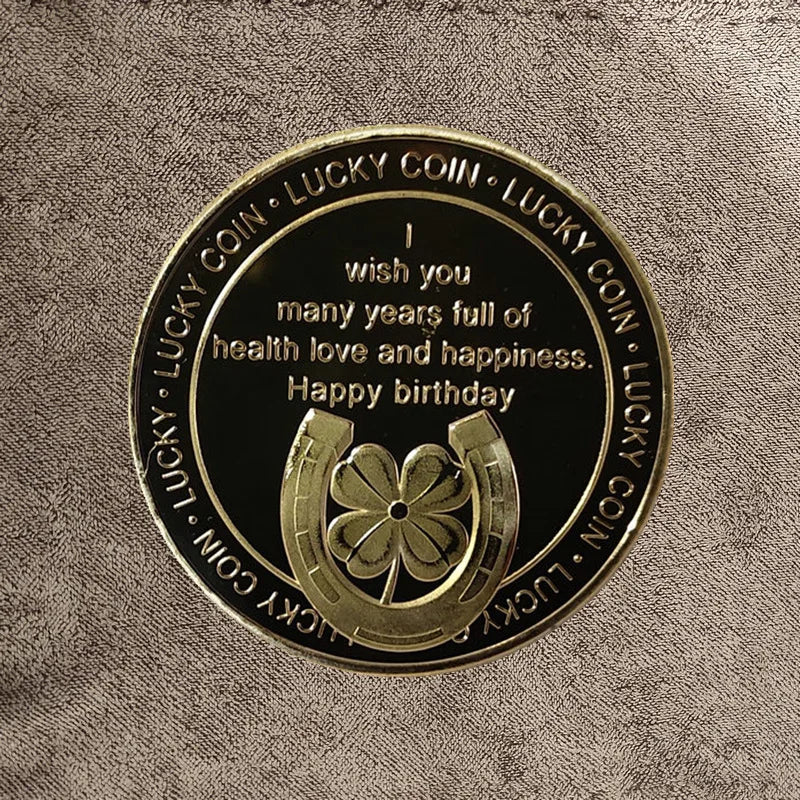 Collection Coin Lucky Happy Birthday Commemorative Coins Happy Birthday Gift Good Luck and Happiness Medal