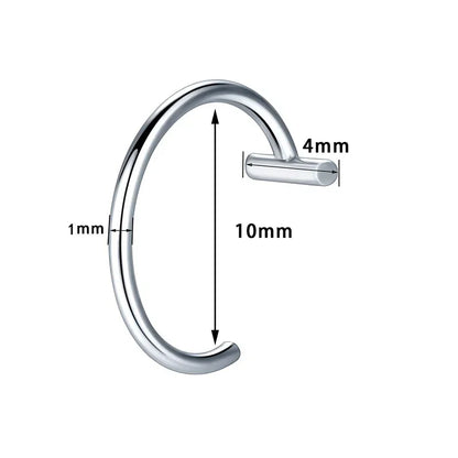 1Pc Stainless Steel Fake Nose Ring Hoop Septum Rings C Clip Lip Ring Earring Fake Nose Piercing Women Body Jewelry Non-Pierce