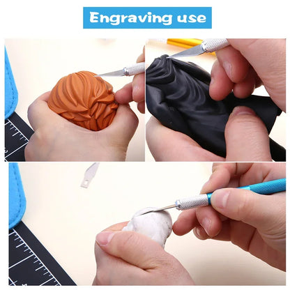 Craft Sculpture Carving Fruit Food Scalpel 100/50pcs Knife DIY Wood Cutting Tool Metal Engraving Blades Knifes Wood Carving D