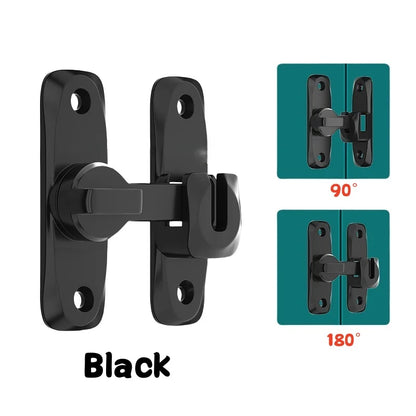 90/180 Degree Flip Door Lock Home Security Sliding Door Latch Small Gate Latches Hardware Anti-theft Lock Zinc Alloy Door Bol