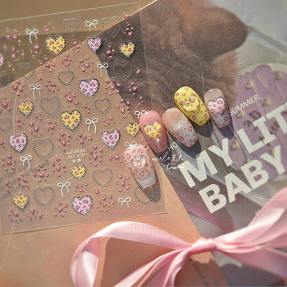 Gold Silver Metal Nail Stickers Dark Retro High-end Cross Nail Art Accessories Sticker Back Blue Nails 3D Decorations Decals 