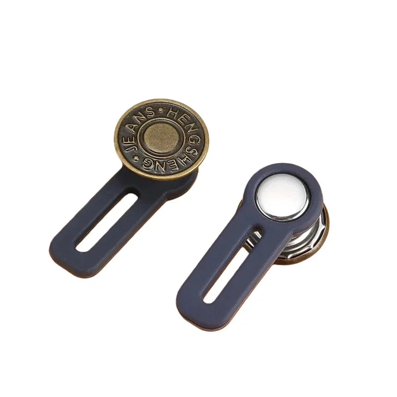 Metal Button Extender Perfect To Any Jeans Pants Free Sewing Retractable Jeans Waist Button Extended Buckles Fixing Kit - mix