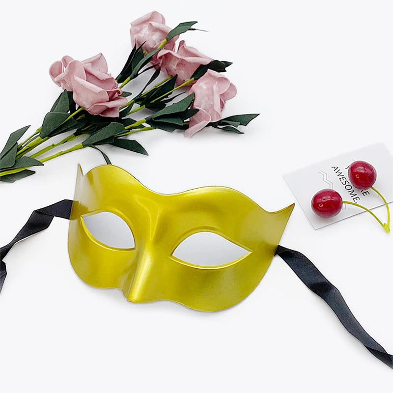 Women Man Sexy Gentleman Masquerade Mask Prom Mask Halloween Party Props Black White Retro Mask Plastic Half Face Cosplay Mas
