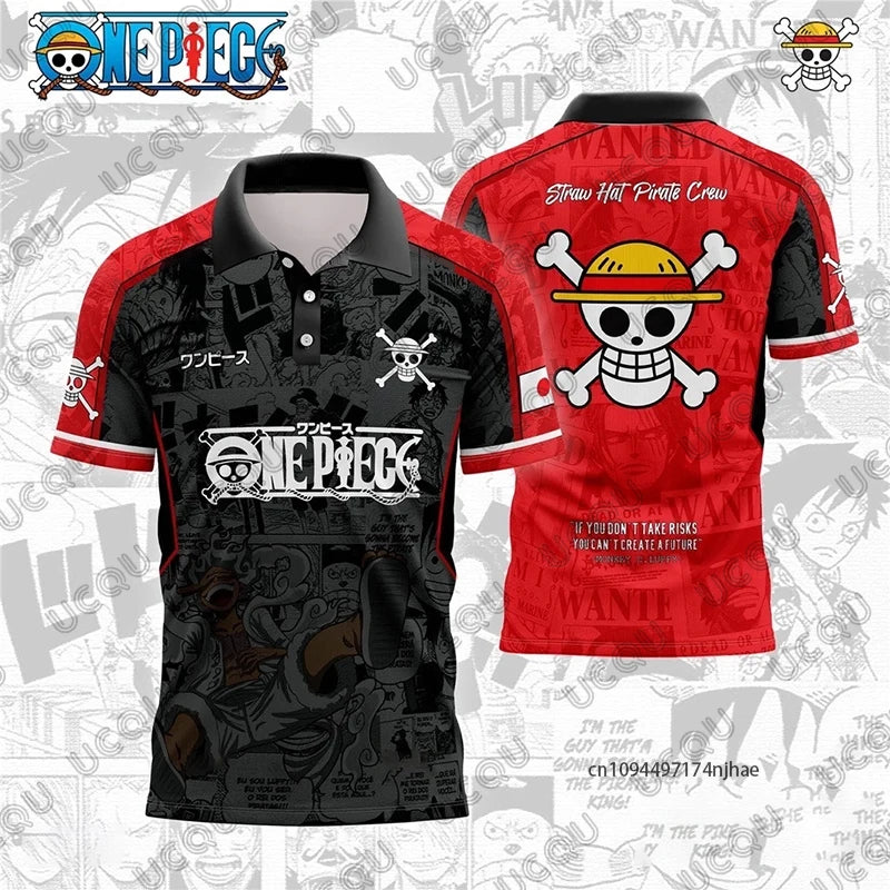 One Piece Anime Luffy Gear 5 3D Print Football Jersey For Men Tshirt Summer Sports Polo Shirt Casual Cosplay Tees Kids/Adult 