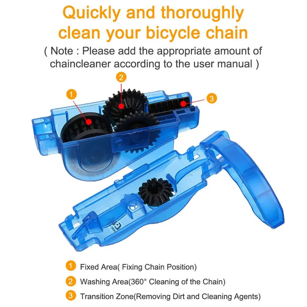 Chain Cleaner Cleaning Bicycle 3D Chain Brush Wash Tool Set MTB Bike Protection Oil Bike Chain for Mountain Cycling Accessori
