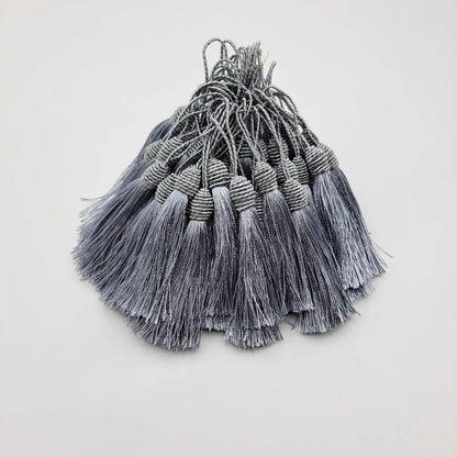Beatiful 5pcs Hanging Rope African LaceTassels Fringe Sewing Tassel Trim for Fabric DIY Curtain Accessories Decoration - Grey