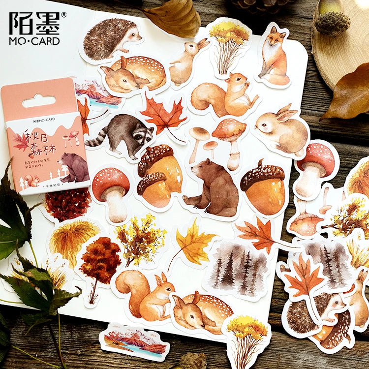 45 Pcs Vintage Plants Stamp Mini Paper Stickers for DIY Diary Scrapbooking Kawaii Stationery Seal Sticker Decoration - 18