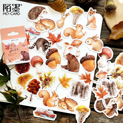 45 Pcs Vintage Plants Stamp Mini Paper Stickers for DIY Diary Scrapbooking Kawaii Stationery Seal Sticker Decoration - 18
