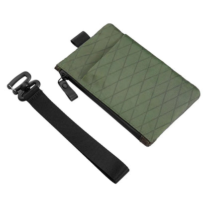Zip Clutch with Wristband, Passport Holder Zipper Wallet and EDC Carrier - Weatherproof and RFID Blocking - 3 External Slots 