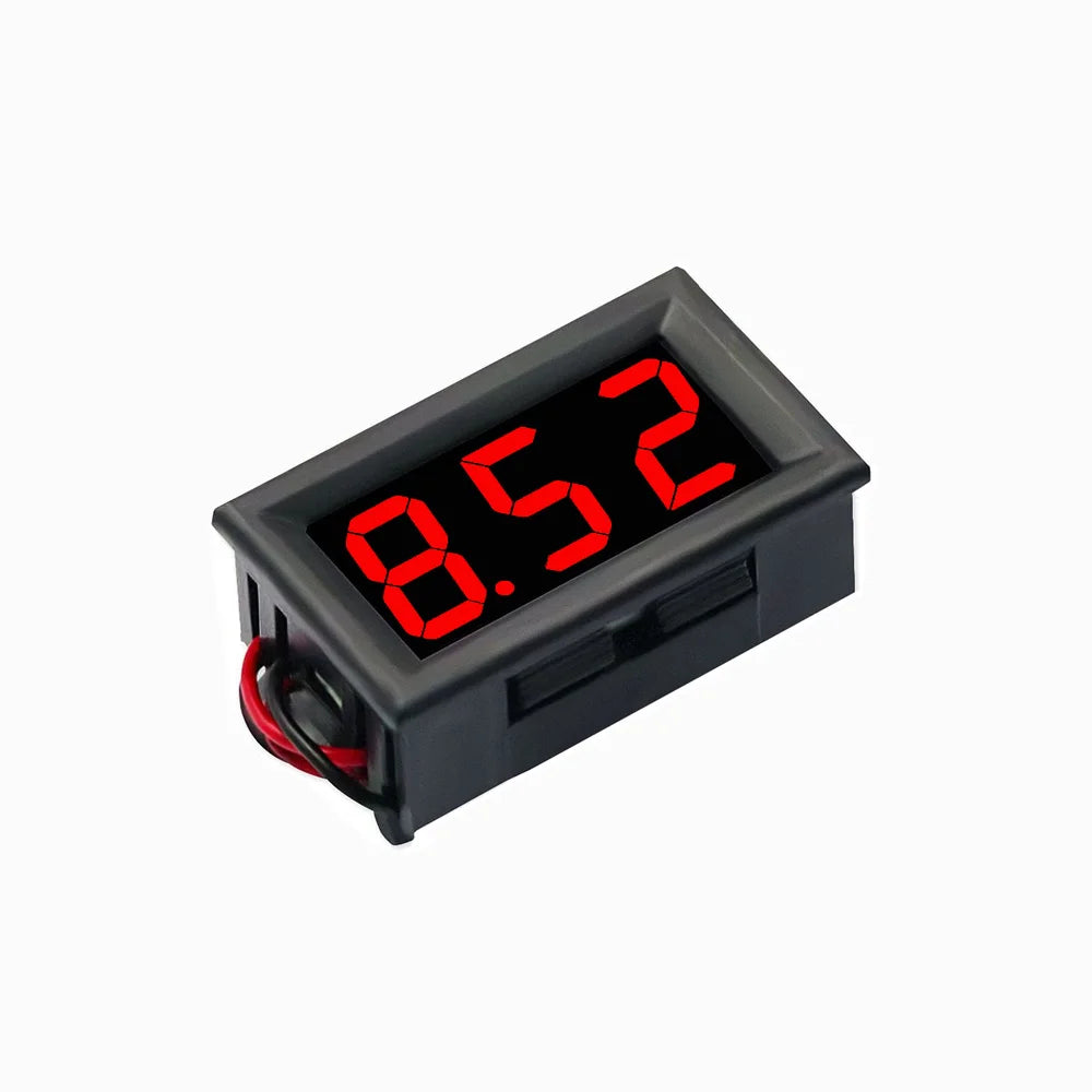 Digital Voltmeter DC 4.5V to 30V Digital Voltmeter Voltage Panel Meter Red/Blue/Green For 6V 12V Electromobile Motorcycle Car