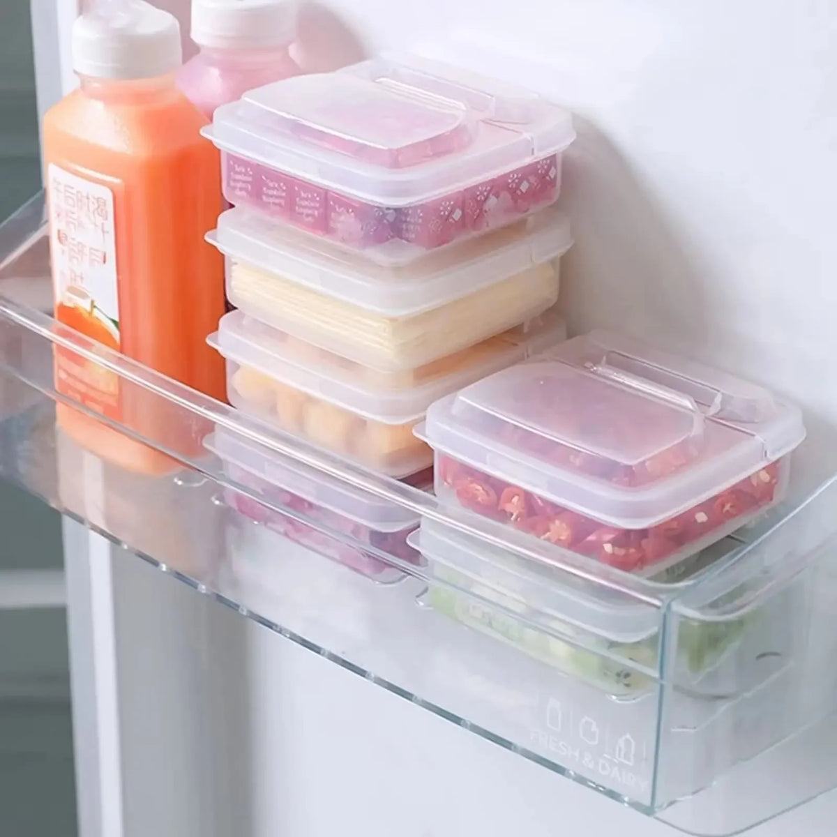 1PC Sliced Cheese Container for Fridge, Clear Plastic Butter Block Cheese Slice Storage Box with Flip Lid for Refrigerator Fo