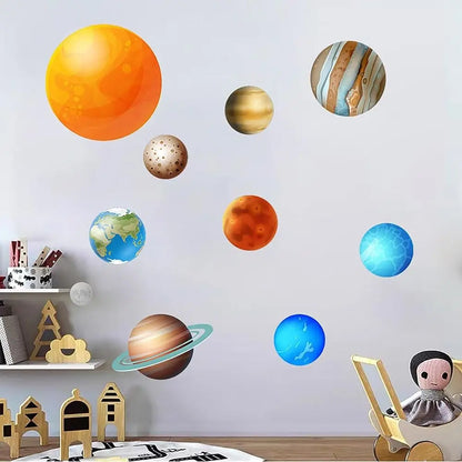 PVC Stars Wall Stickers DIY Glow in The Dark Luminous Planet Wall Decals Fluorescent Star Stickers Home Decoration