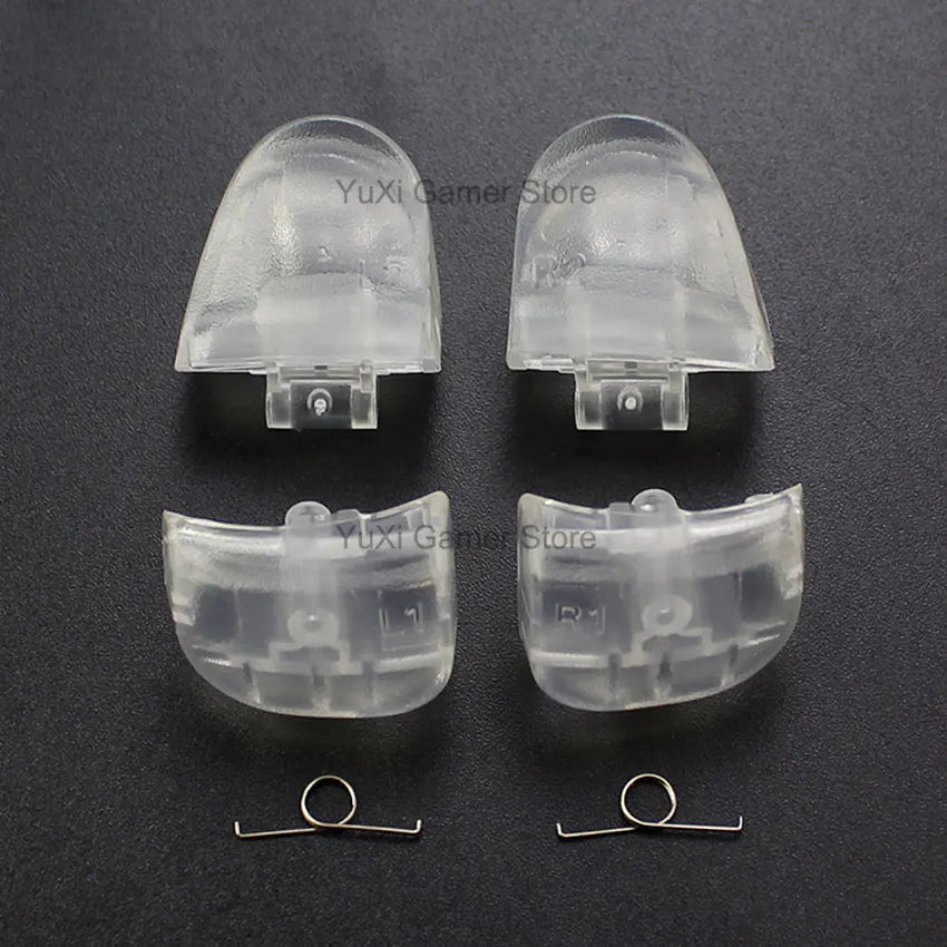 YuXi L1 R1 L2 R2 Trigger Buttons Replacement for PS5 BDM-030 V3.0 Controller Button Set With Springs - Clear