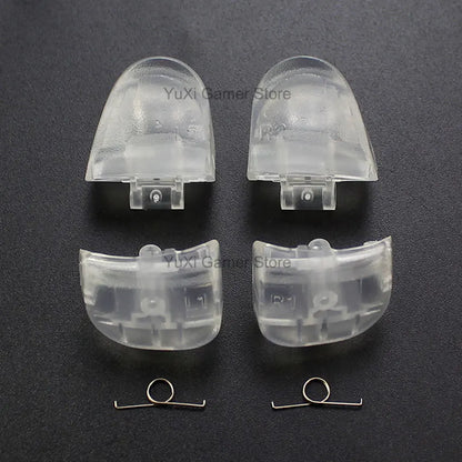 YuXi L1 R1 L2 R2 Trigger Buttons Replacement for PS5 BDM-030 V3.0 Controller Button Set With Springs - Clear
