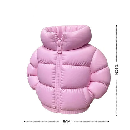 Cute 3D Printed Down Jacket Design Pen Holder Creative Storage Desk Decoration Creative Desktop Storage Organizer