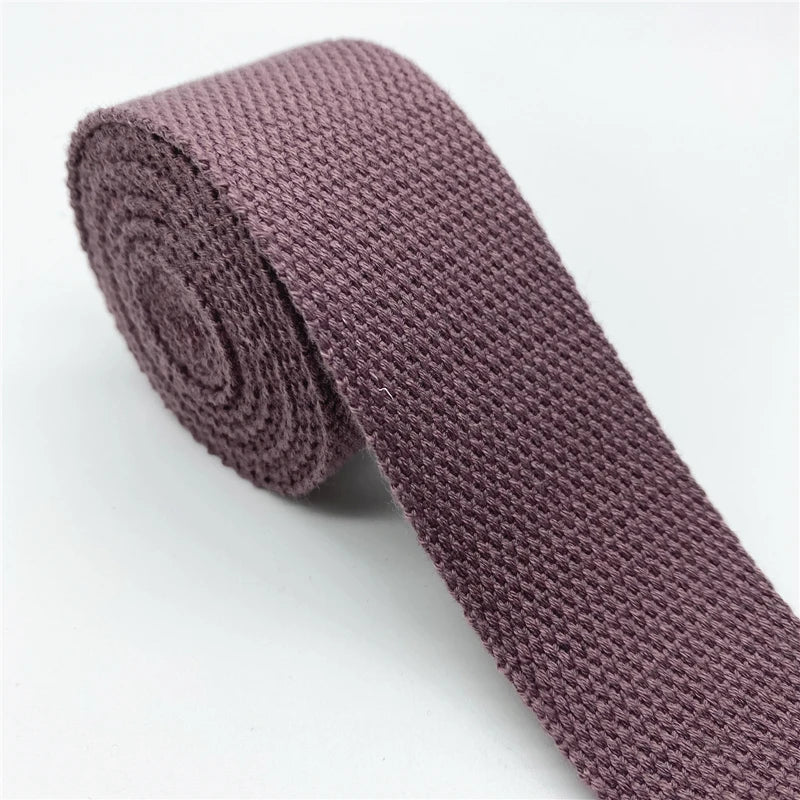 25mm 30mm 38mm 2yards Cotton Webbing Strap Canvas Cotton Ribbon For Knapsack Strapping Bags Crafts DIY Belt Bag Dog Accessori