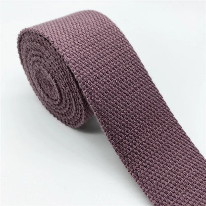 25mm 30mm 38mm 2yards Cotton Webbing Strap Canvas Cotton Ribbon For Knapsack Strapping Bags Crafts DIY Belt Bag Dog Accessori