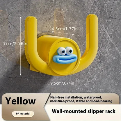 1Pc Cartoon Slippers Hook Bathroom Slipper Rack Shower Storage Organizer Shoe Holder Drainage Stand for Bathrooms and Bedroom