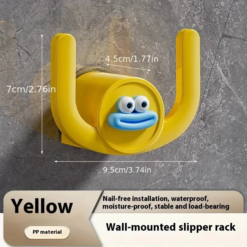 1Pc Cartoon Slippers Hook Bathroom Slipper Rack Shower Storage Organizer Shoe Holder Drainage Stand for Bathrooms and Bedroom