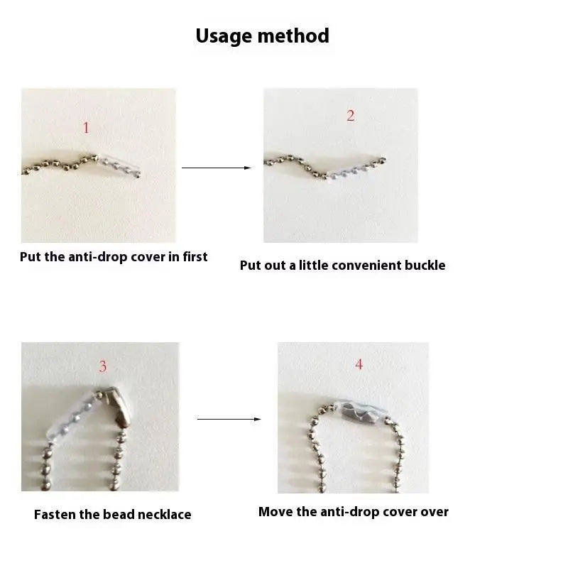 10/20/50/100PCS Pendant Bead Chain Anti-lost Cover Creative Pearl Chain Anti-drop Protective Cover DIY Accessories