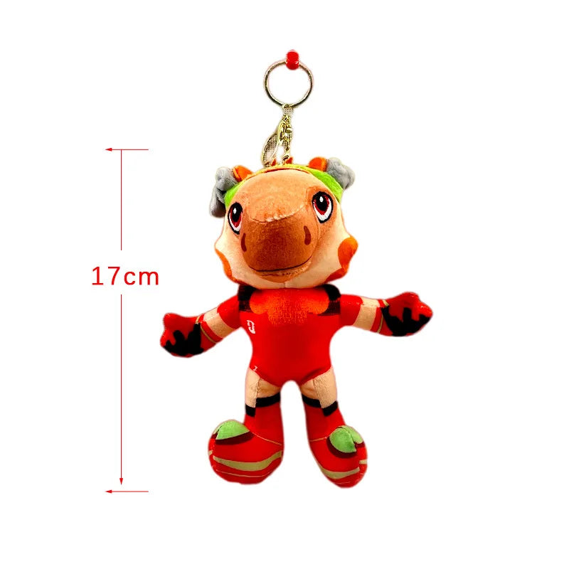 2026 FIFA Trophy Keychain Football Trophy Pendant Soccer Fan Souvenir Backpack Charm Collectible Gift Mascot Model - 17cm-RED