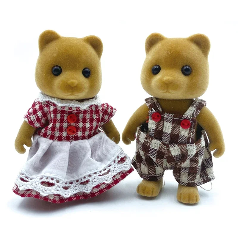 Forest Animal Family 1_12 Dollhouse Accessories Mini_yythk - Brown bear