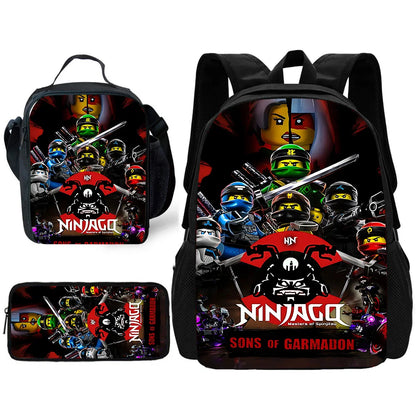Child School Cool Game NinjagoS-Backpack with Lunch Bags ,Pencil Bags ,School Bags for Boys Girls Best Gift - TZ-46X23A5