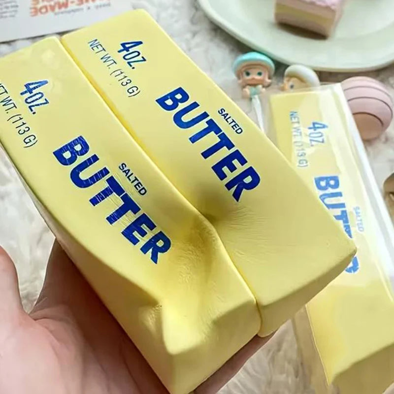 Butter Squishy Tabas Squishy Toys Anti Stress Squeeze Toy Butter Chocolate Fidget Toy Soft Sensory Food Squishies Toy Gift
