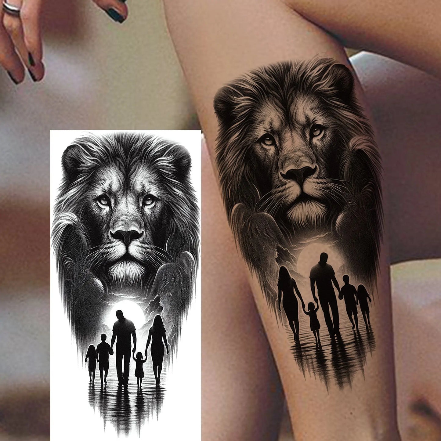 1 Sheet Bless Belief Faith Engraved Temporary Tattoos Family Love Tatoos Waterproof Realistic Fake Tattoo Stickers Long Lasti