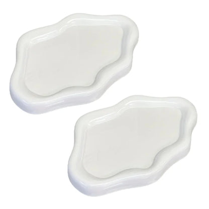Cloud-Shaped Jewelry Tray Decorative Plate for Rings Earrings Bracelets & Necklaces Plastic Vanity Tray for Women Bedroom Dec