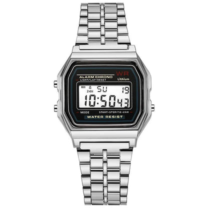 Luxury Rose Gold Women Watches Electronic Digital Display Retro Style Clock Men's Relogio Masculin Reloj Hombre homme - Silve