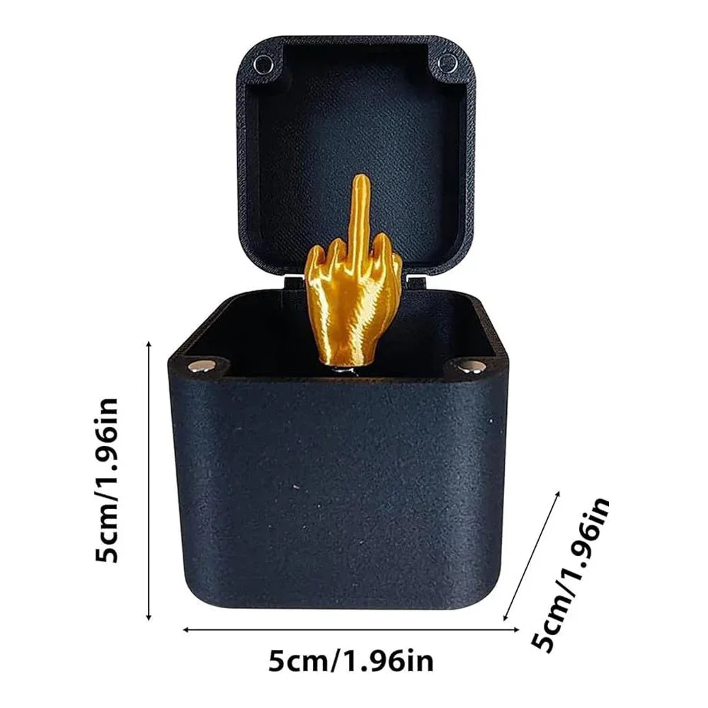 Middle Finger Surprise Gift Boxs Christmas Fun Prank Gift Offices Desk Home Decor Gift Decoration Toys Children Miniature Ite