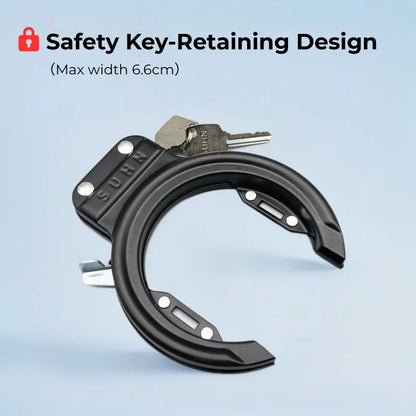 Outdoor Bicycle Horseshoe Lock - Fully Enclosed Steel Pipe Anti-Theft Lock with 2 Keys for Bicycles, Cycling and Holiday Gift
