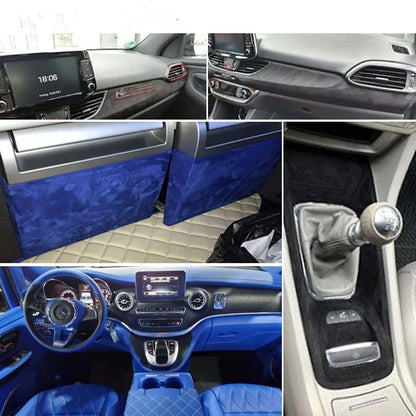 Self-Adhesive Suede Fabric Microfiber Luxurious Plush Car Interior Wrap Velvet Fabric for Jewelry Display Case Decor DIY Craf